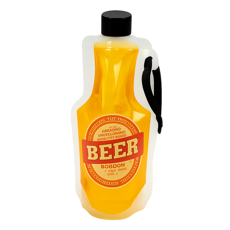 Douchegel in de vorm van een biertje met citroengeur